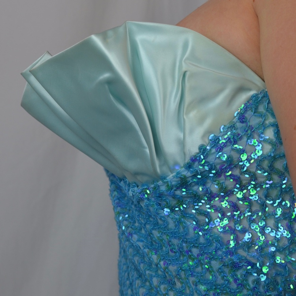 Vintage OOAK Mermaid Costume Sequin Cocktail Dress - Picture 3 of 10